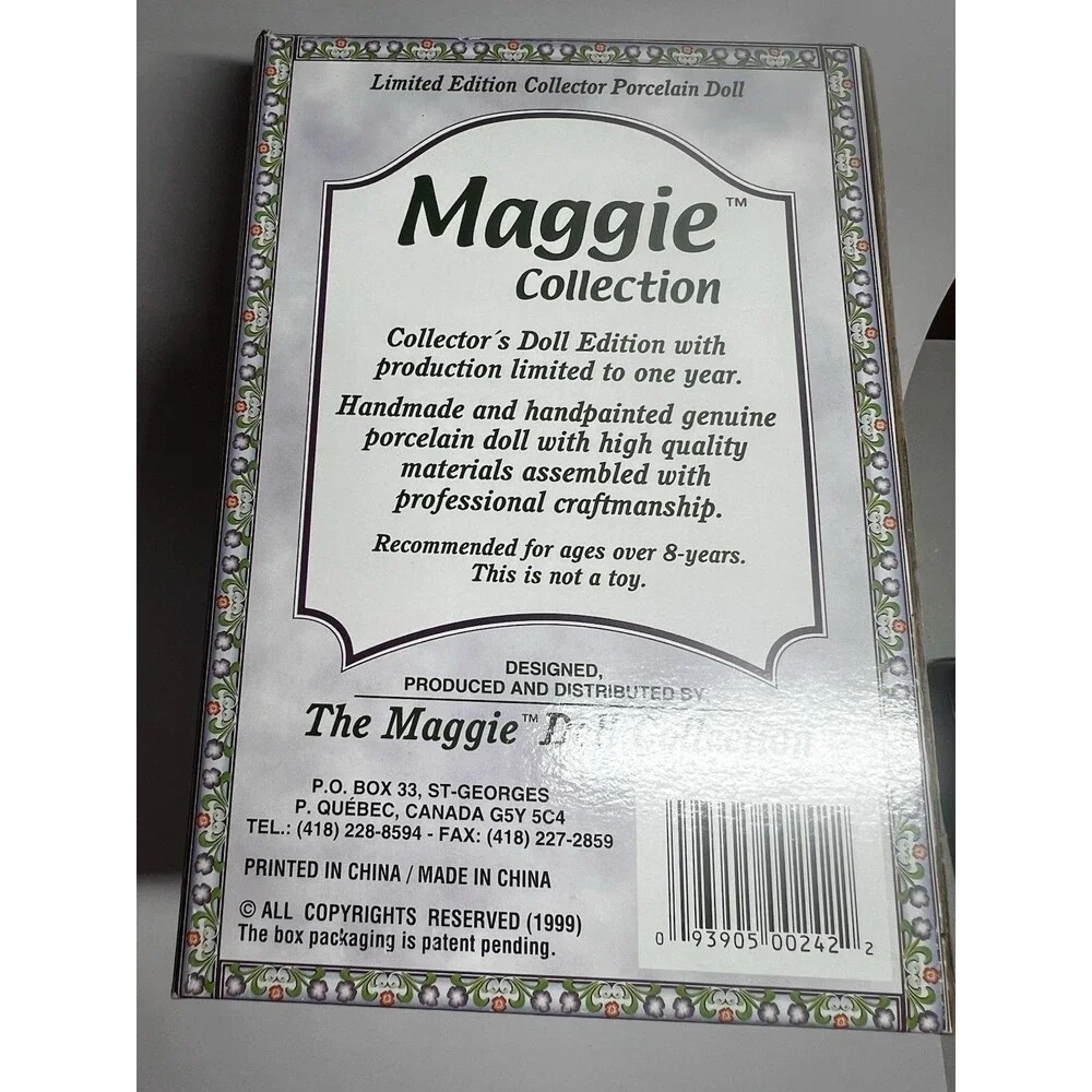 Vintage 1999 Maggie Collection Porcelain Doll  Limited Edition NIB